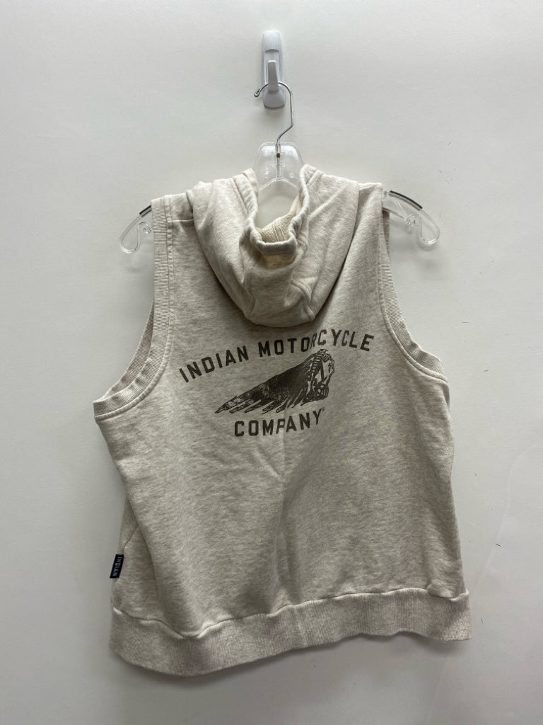 Size XL Cream Zip Down Hooded Ladies Vest