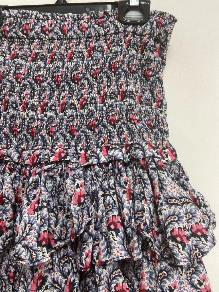Size 36 Black/White Purple/Pink Acanthus Tiered Ladies Skirt