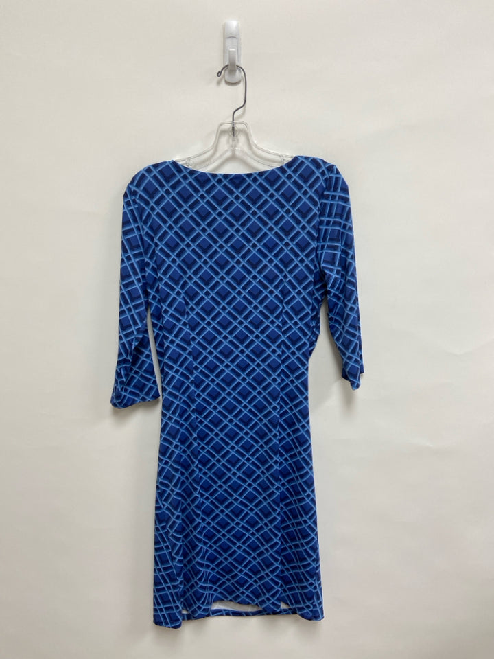 J McLaughlin Size M Blue Navy Plaid Ladies Dress