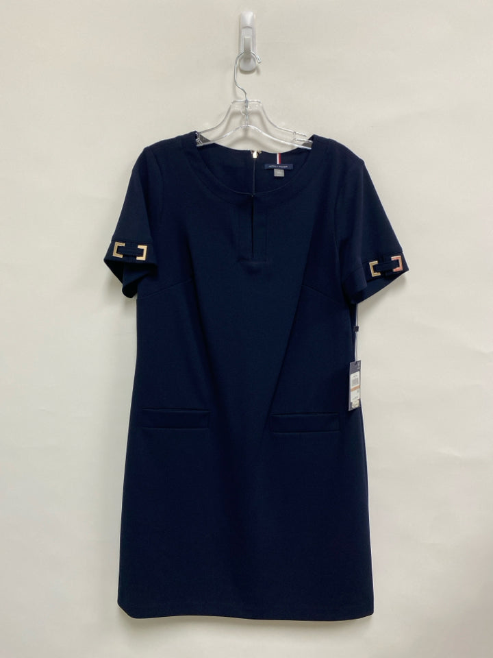 NWT Tommy Hilfiger Size 12 Navy Silver Buckle Ladies Dress