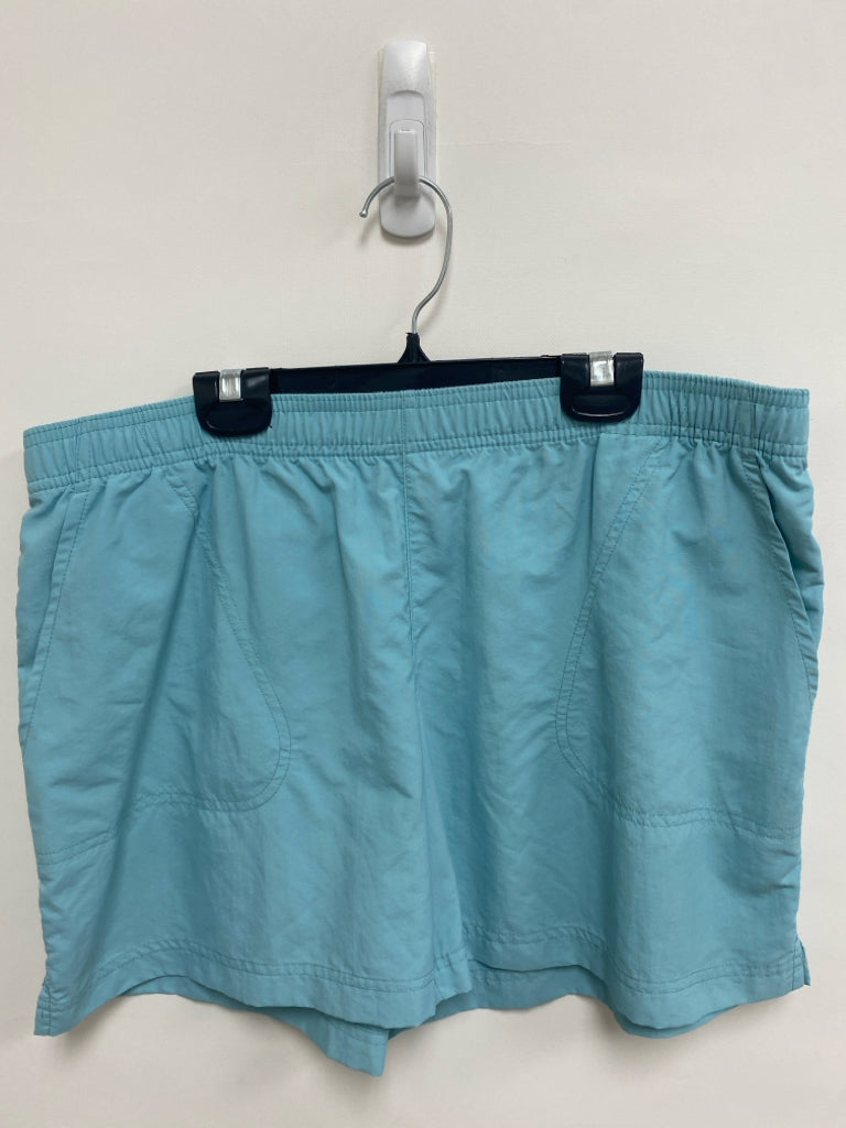 Columbia Size L Aqua Pull-on Ladies Shorts