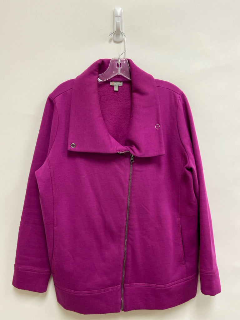 Talbots Size 1X Dark Magenta Zip Down Plus Size Jacket