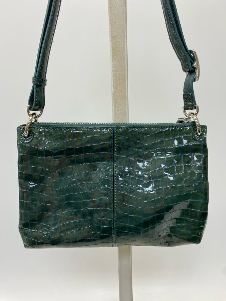 Brighton Emerald Green Embossed Patent Handbag