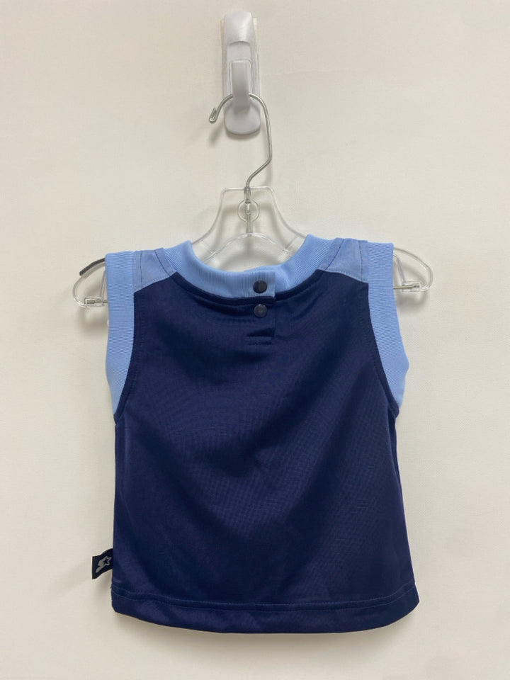 SIZE 12M Navy/white Blue UNC Sleeveless Boy&