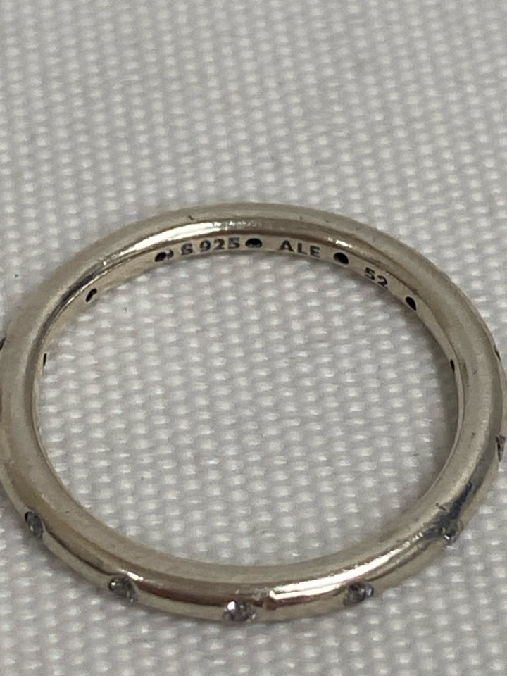 Pandora Silver Clear Jeweled Ring