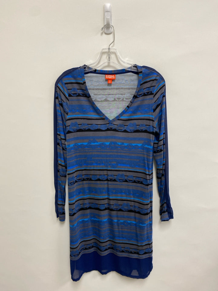 Size XS Gray Blue/Black Striped Ladies Dress