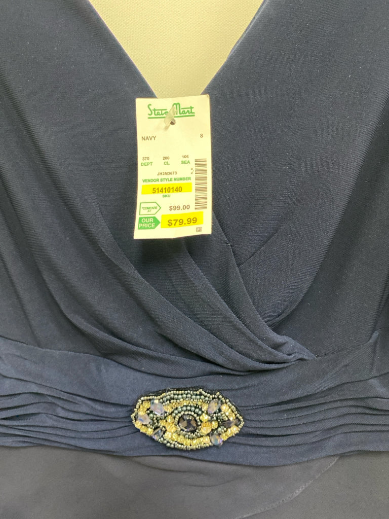 NWT Jessica Howard Size 8 Navy Beaded Ladies Dress