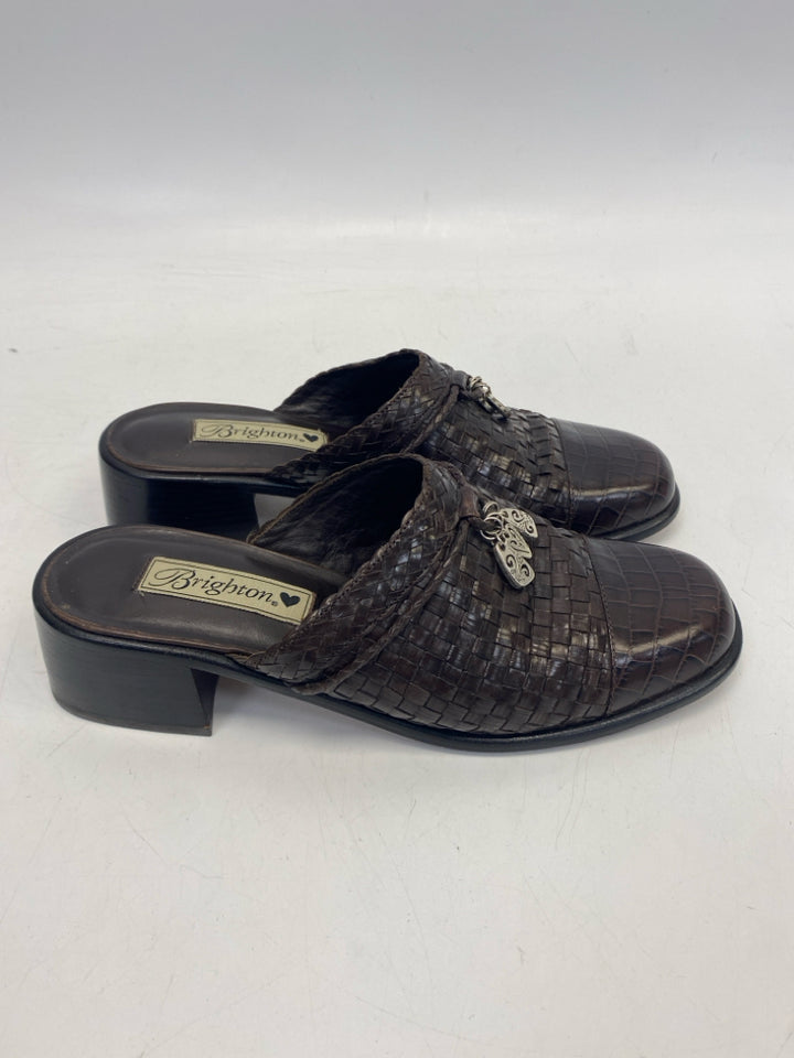 Brighton  Size 9 Dark Brown Woven Heels