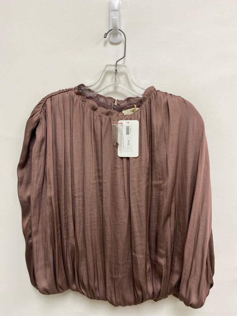 NWT Easel Size L Brown Ladies Top