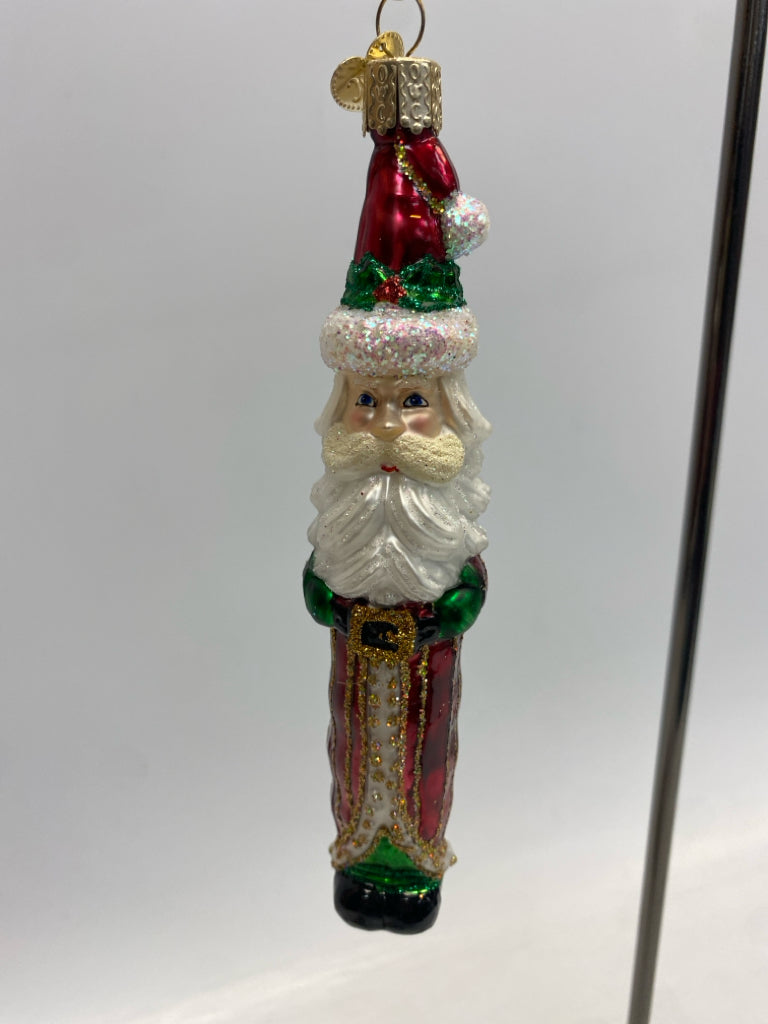 Old World Christmas Red White Ornaments