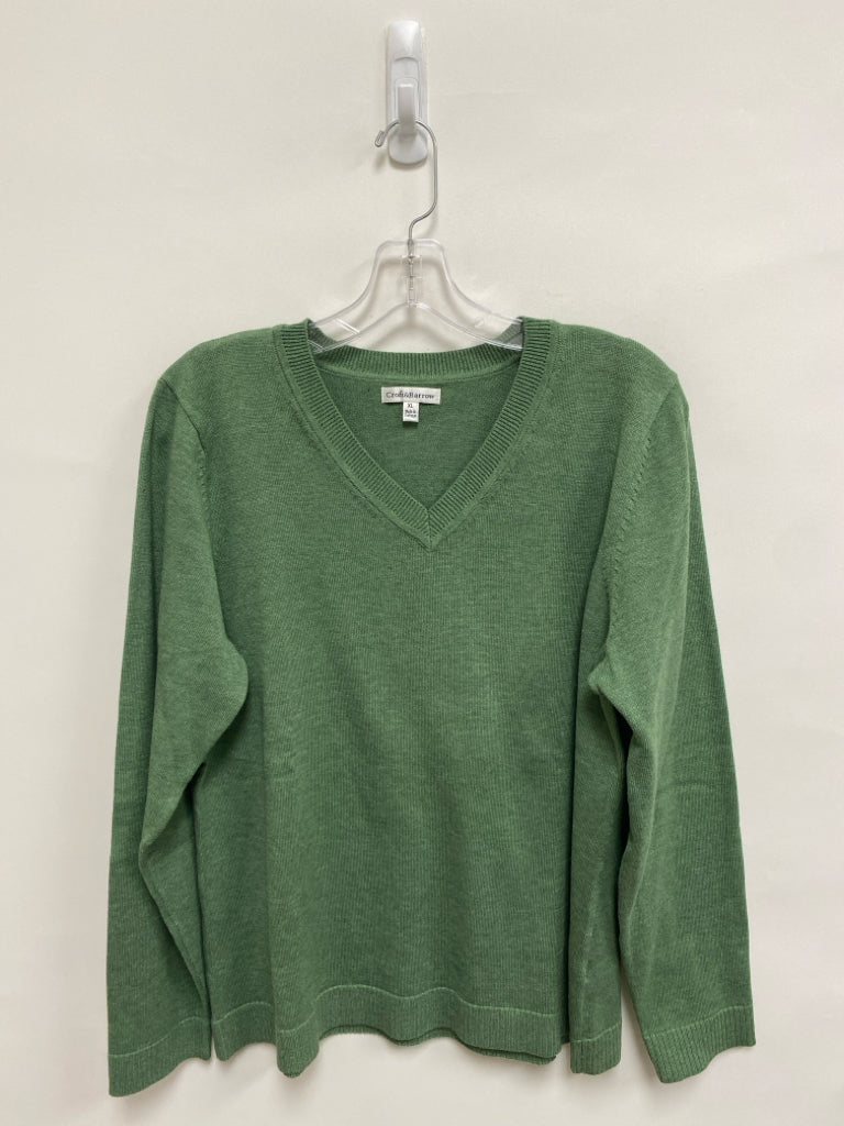 Croft/Barrow Size XL Sage V Neck Ladies Sweater