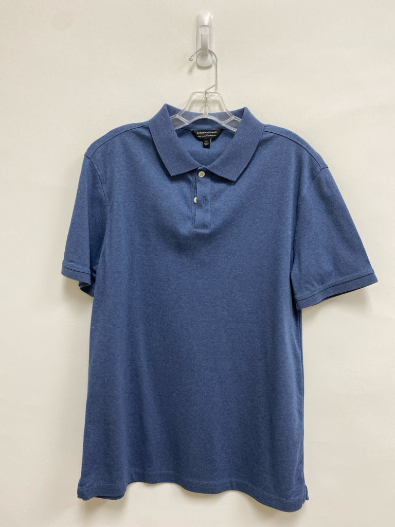 Banana Republic Size M Blue Heather Polo Men&