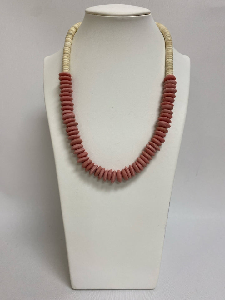 NWT Pink Cream Beaded Necklace