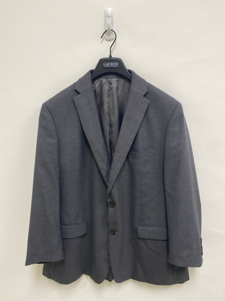 Lauren Ralph Lauren Size 50R Gray Navy/Black Houndstooth Men&