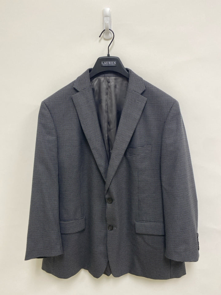 Lauren Ralph Lauren Size 50R Gray Navy/Black Houndstooth Men&