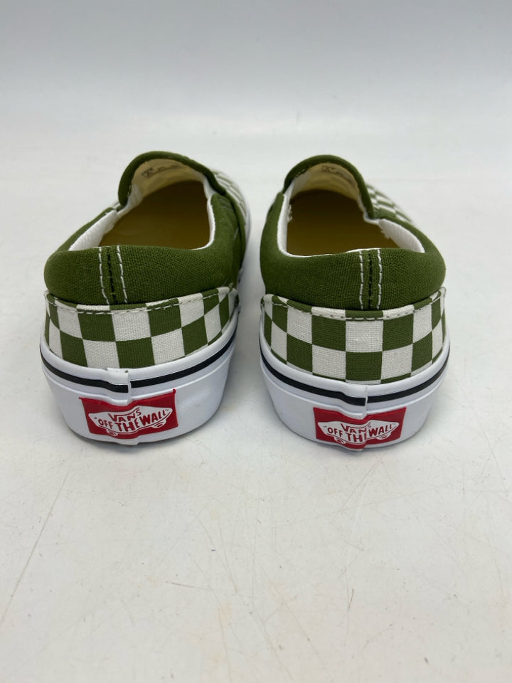 NEW Vans SIZE 2.5 Green White Checkered Boy&