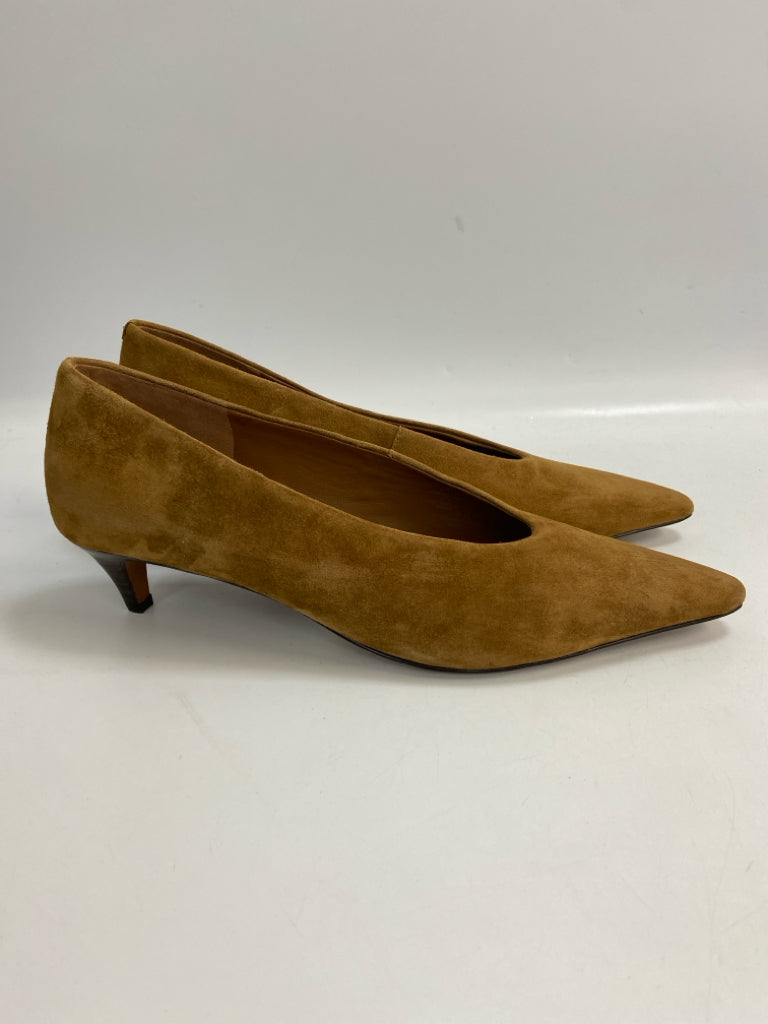 Madewell US Shoe Size 10 Chestnut Suede Heels