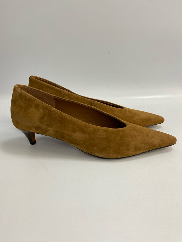 Madewell US Shoe Size 10 Chestnut Suede Heels