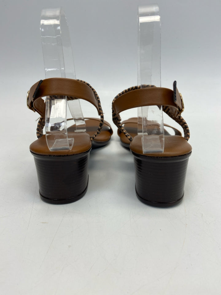 ItalianShoemaker  Size 9.5 Brown Black Sandals