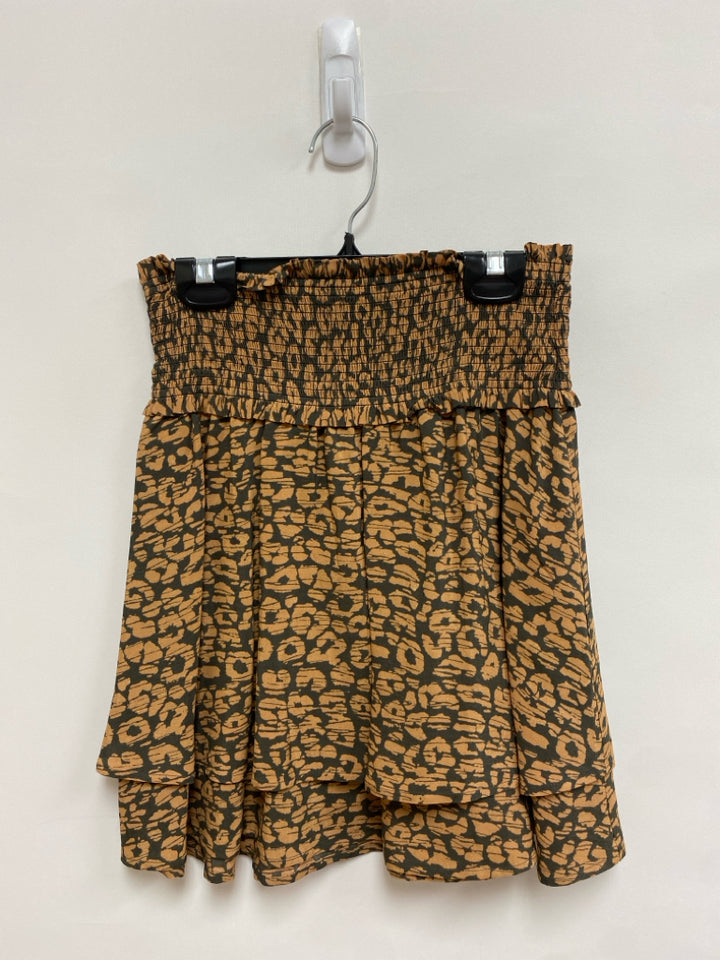 Rails Size XS Tan Charcoal Smocking Ladies Skirt