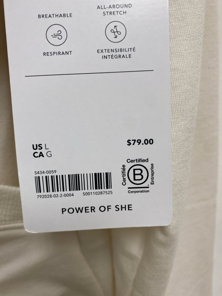NWT Athleta Size L White Wrap Athletic Sweatshirt