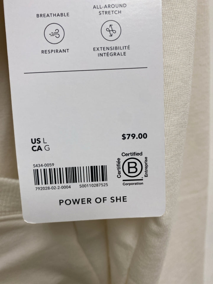 NWT Athleta Size L White Wrap Athletic Sweatshirt