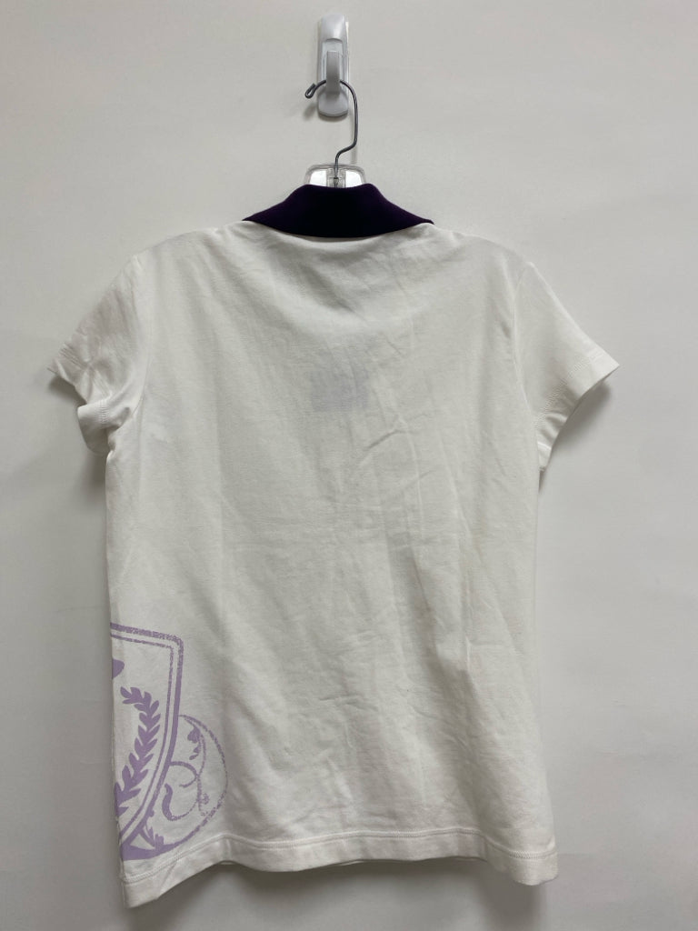 NWT Nike Size M White Purple Logo Polo Athletic Top