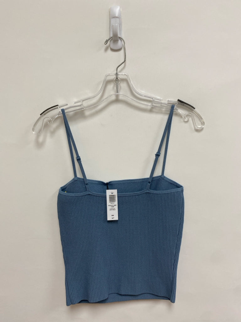 NWT BABATON Size M Blue Ribbed Tank Ladies Sweater