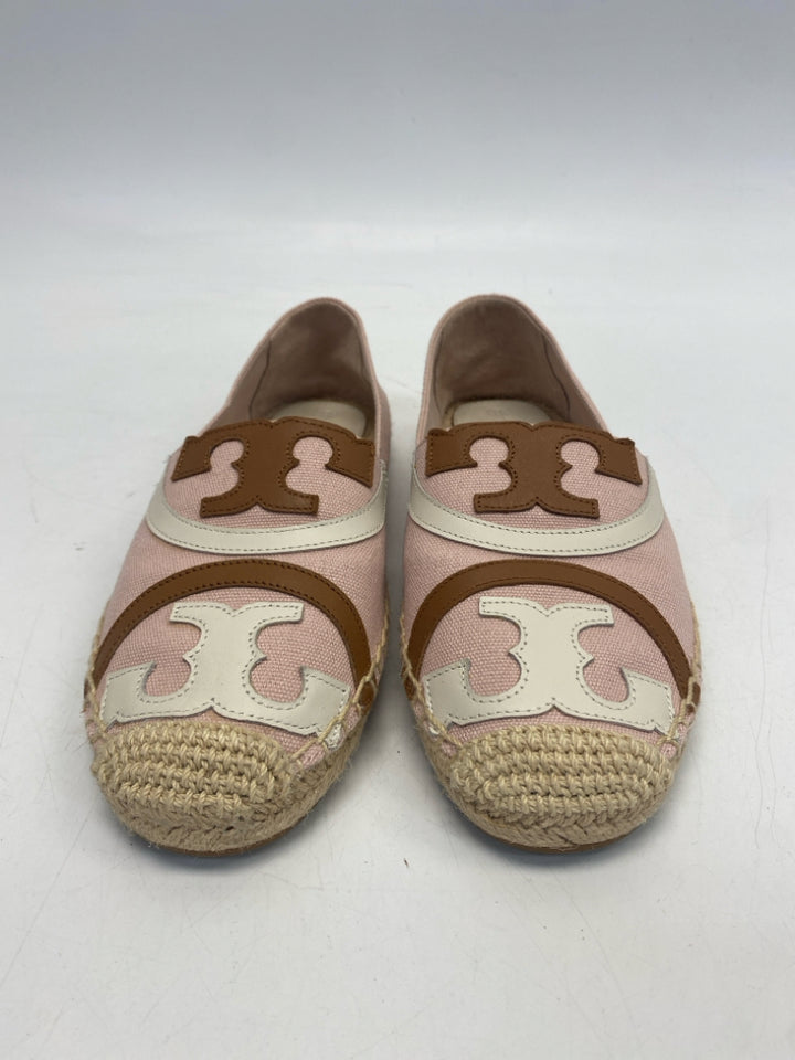 Tory Burch  Size 7 Pink Brown/White Flats