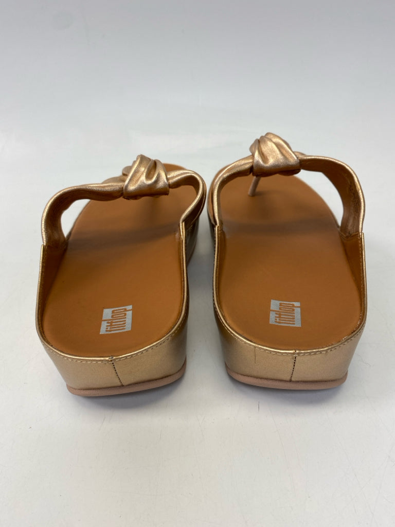 Fit Flop  Size 10 Rose Gold Knotted Sandals