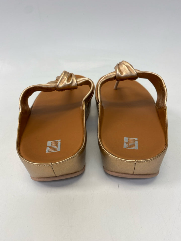 Fit Flop  Size 10 Rose Gold Knotted Sandals