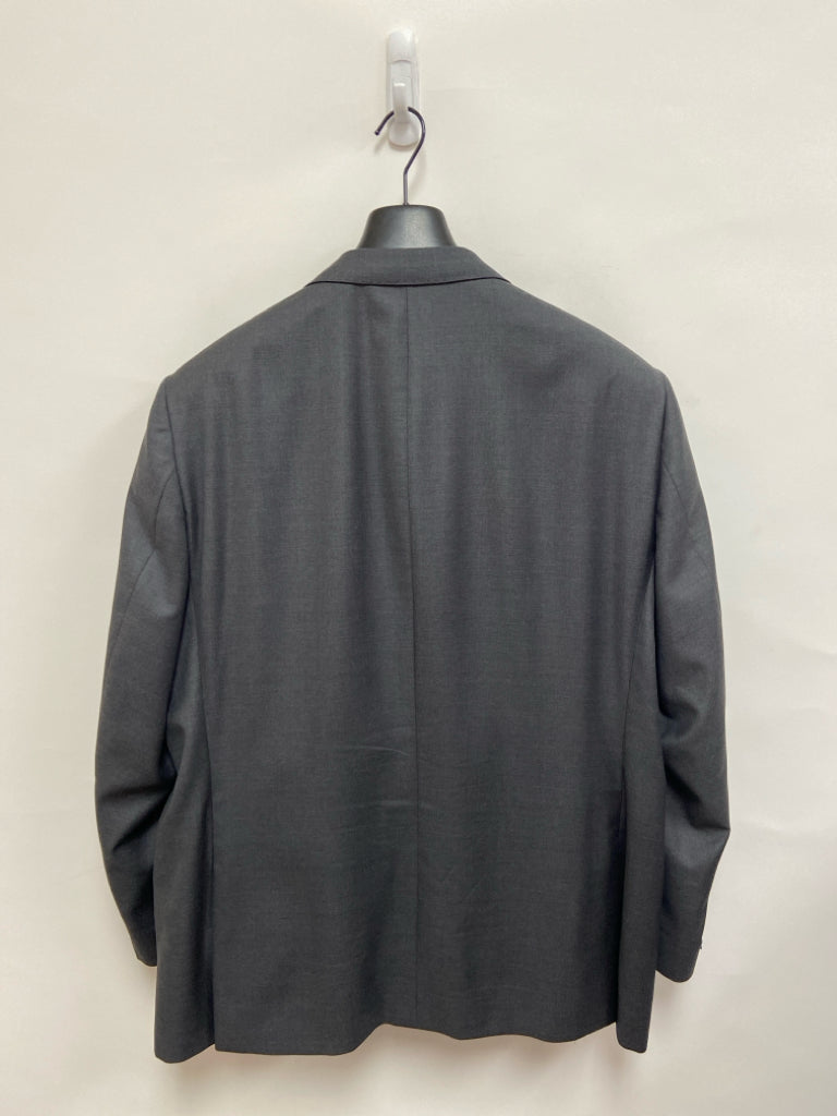 Hickey Freeman Size 48 Charcoal Wool Men&