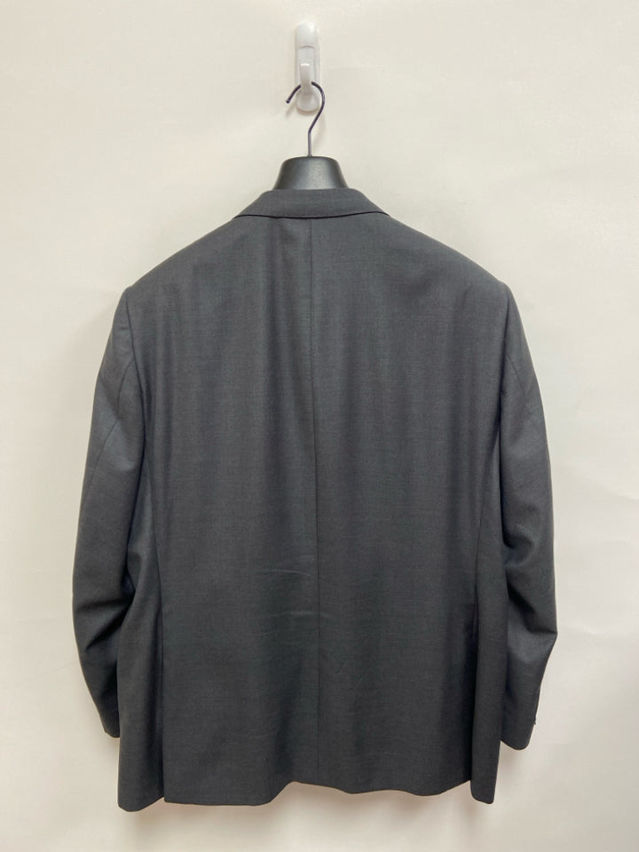 Hickey Freeman Size 48 Charcoal Wool Men&