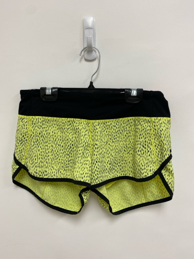 Lululemon Size 4 Yellow Black Speckles Athletic Shorts