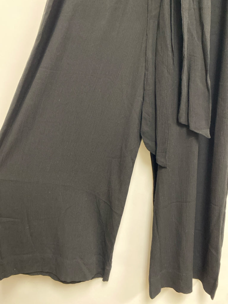 NWT Size 1 Black Crinkle Wide Leg Ladies Pants