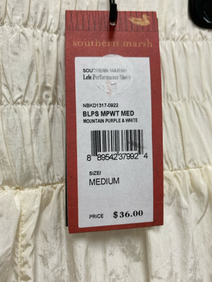 NWT Southern Marsh Size M Cream Blue Pull-on Athletic Shorts