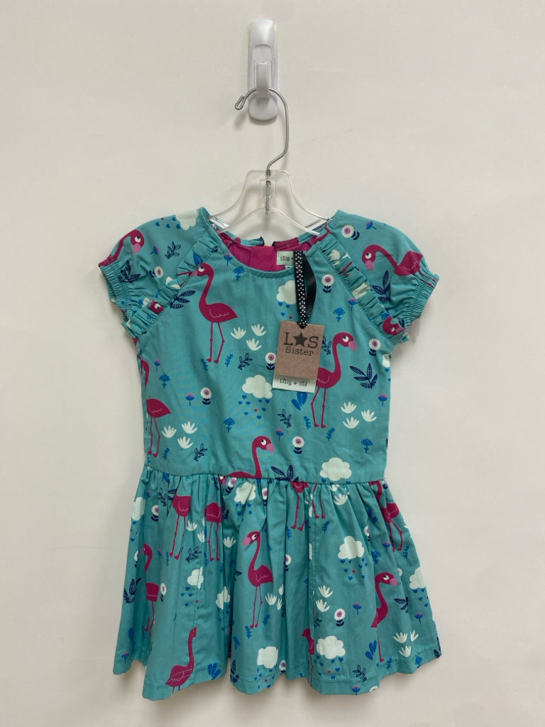NWT SIZE 2/3T Blue Pink/White Flamingo Girl&