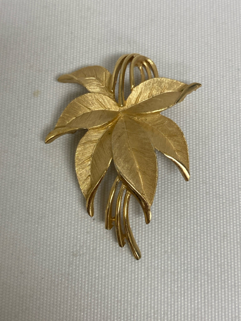 Gold Color Leaf Pin