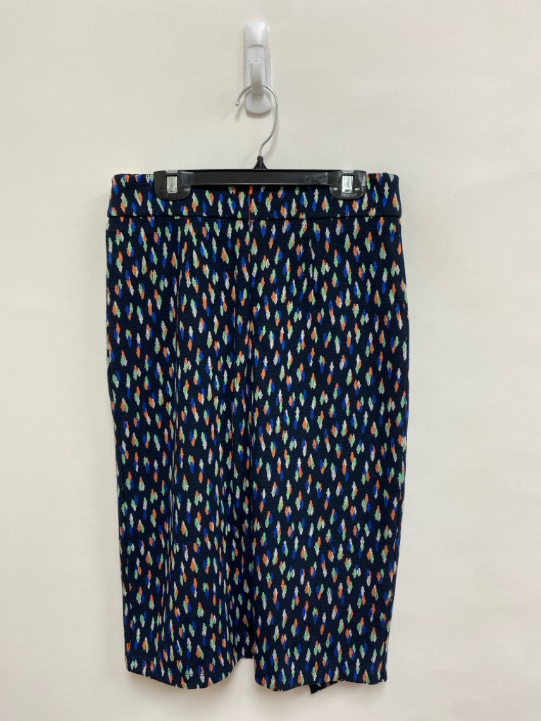 NWT Maeve Size 0 Navy/White Seafoam/Coral Shapes Ladies Skirt