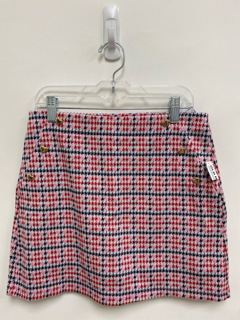 NWT Old Navy SIZE 10/12 Red White/Navy Houndstooth Girl&