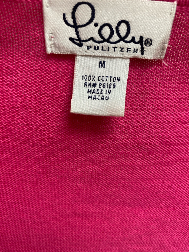 LILLY PULITZER Size M Pink Drape Cotton Ladies Sweater