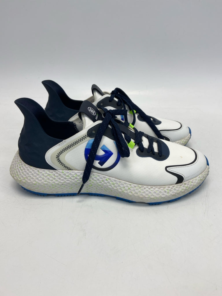 Gfore Size 10 White Navy Lace-Up Men&