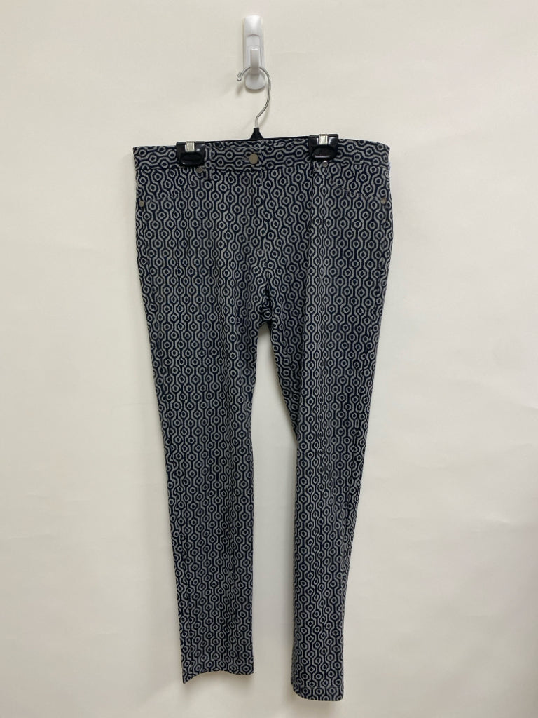 J McLaughlin Size 6 Gray/Black Print Ladies Pants