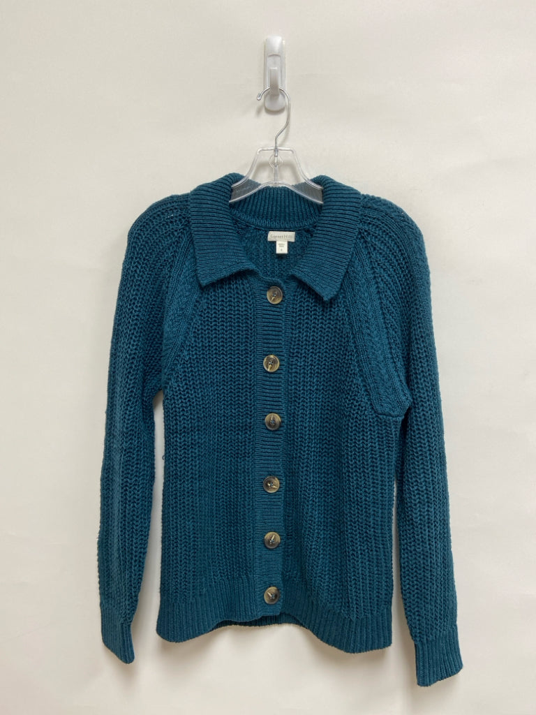 Garnet Hill Size S Dark Turquiose Cardigan Ladies Sweater