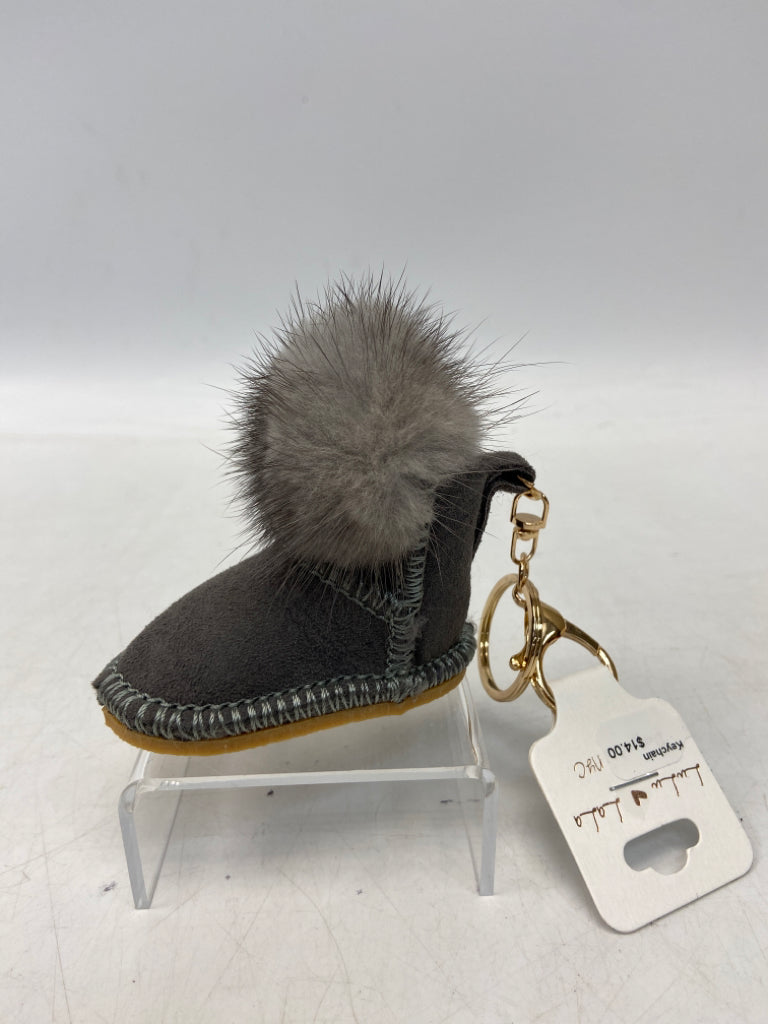 Tan Natural Faux Fur Keychain-Additional Colors