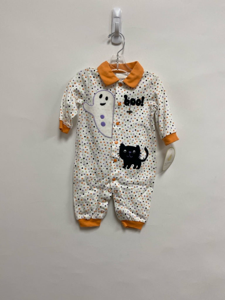NWT SIZE 0-3M White Orange/Multi Halloween Girl&