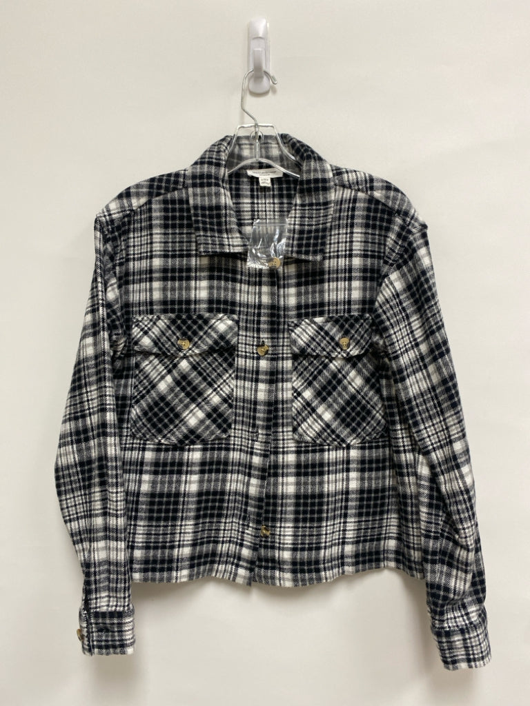 beachlunchlounge Size S Black White/Gray Plaid Ladies Jacket