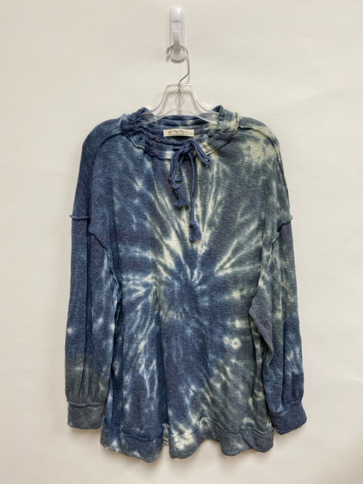We The Free Size S Cream/Blue Seafoam Tie Dye Tunic Ladies Top
