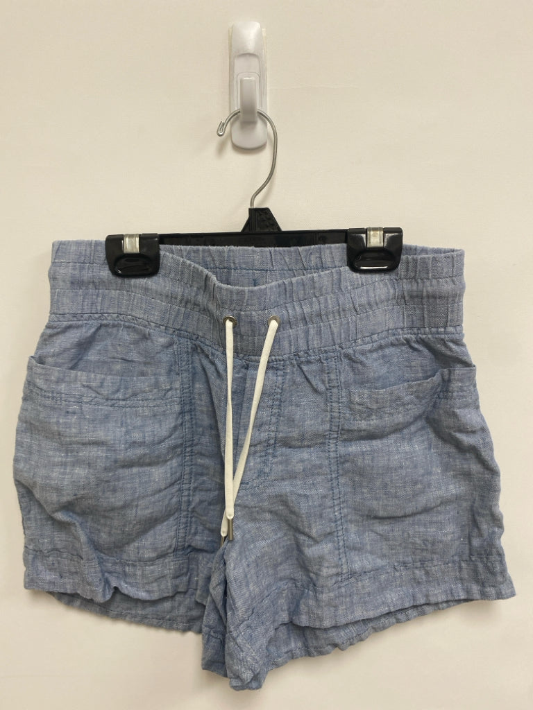 Athleta Size 0 Blue Heather Pull-on Linen Ladies Shorts