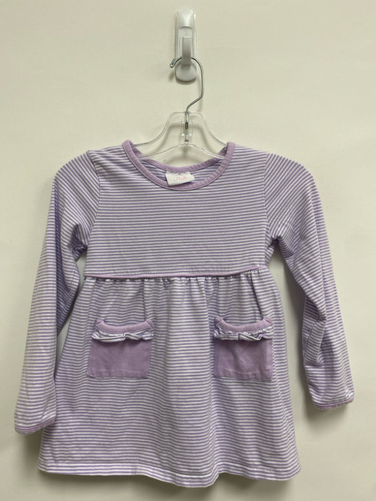 stitchy fish SIZE 5 Purple White Stripe Girl&